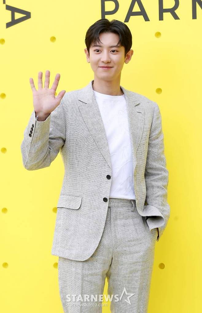 엑소 찬열이 3일 오전 서울 강남구 압구정동 갤러리아 EAST에서 진행된 향수 브랜드 아쿠아 디 파르마 팝업 스토어 오픈 행사에 참석해 포즈를 취하고 있다. 2023.03.03 /사진=김창현 기자 chmt@