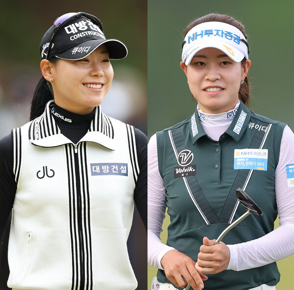 2023년 일본여자프로골프(JLPGA) 투어 메이저 대회인 월드 레이디스 챔피언십 살롱파스컵에 출전한 이소미, 박민지. 사진제공=KLPGA