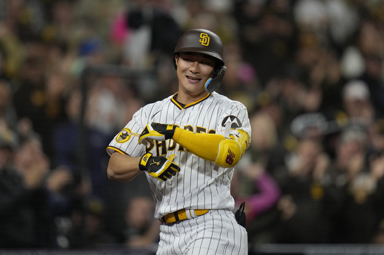 Kim Ha-seong of the San Diego Padres  [AP/YONHAP]