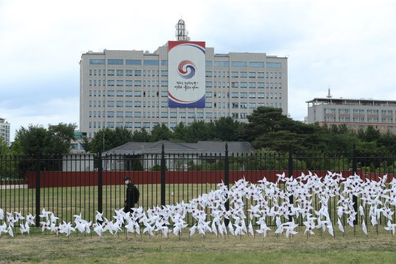 지난해 6월 취재진에게 공개된 용산공원과 대통령 집무실 모습. /사진=뉴스1