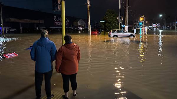지난 1월 오클랜드 홍수 지역 모습 [자료사진 제공 : 연합뉴스]