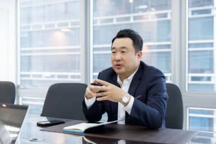 김명진 이노그리드 대표가 회사 현황과 방향을 설명하고 있다.(사진=이노그리드)