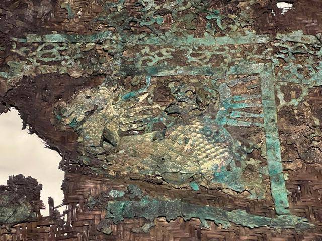 '천마무늬 말다래'에서 천마 부분을 확대한 모습. 김민호 기자