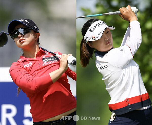 미국여자프로골프(LPGA) 투어 코그니전트 파운더스컵에 출전한 김세영, 고진영 프로가 1라운드에서 경기하는 모습이다. 사진제공=ⓒAFPBBNews = News1