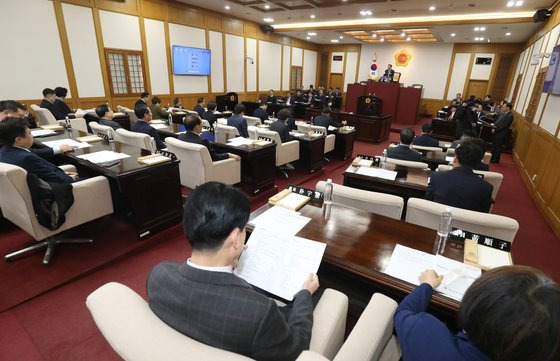 지난 2월 7일 오전 대구시의회 본회의장에서 새해 첫 임시회가 열리고 있다. 뉴스1