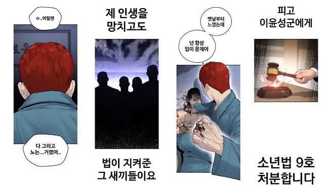 최근 박태준만화회사에서 제작한 네이버웹툰 신작 랭킹 1위이자 목요일 순위 2위까지 오른 <촉법소년>.