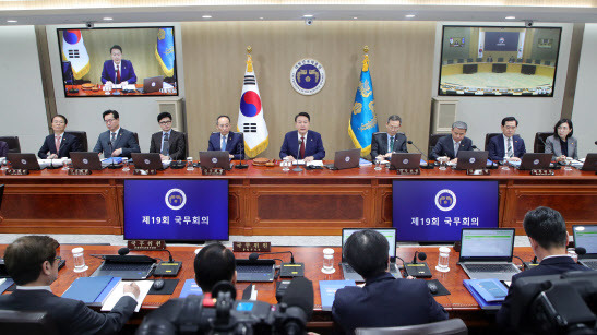 윤석열 대통령이 지난 9일 서울 용산 대통령실 청사에서 열린 국무회의에서 발언하고 있다. (사진=연합뉴스)