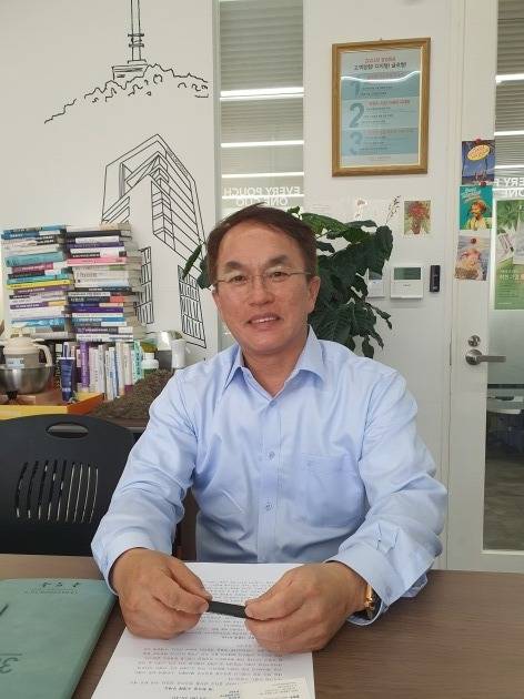 윤성훈 클리오 부사장이 한국경제신문과 인터뷰하고 있다. 윤현주 기자