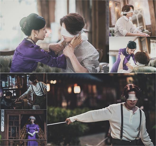 tvN ‘구미호뎐1938’ 속 김소연과 이동욱.