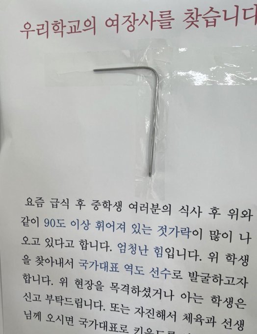 지난 13일 여러 온라인 커뮤니티에서는 '우리 학교의 여장사를 찾습니다'란 공고문을 찍은 사진이 퍼져나갔다. [사진출처=온라인 커뮤니티]