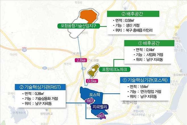 [안동=뉴시스] 포항강소연구개발특구 위치도. (경북도 제공) 2023.05.15 *재판매 및 DB 금지