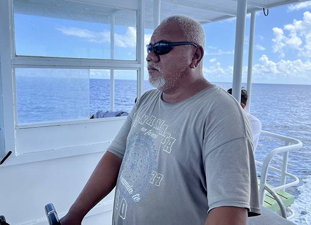 ▲ 타이나우티(TAINAUTI) 호 선장 터사(Teosa). ⓒ외교부 공동취재단(=투발루)