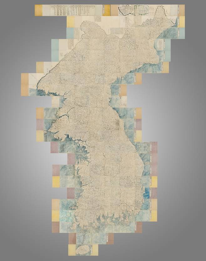 지난 3월 일본에서 환수된 김정호의 ‘대동여지도’가 16일부터 국립고궁박물관에서 특별 공개됐다. 문화재청 제공