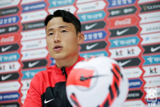 대한민국 축구 대표팀의 손준호(산둥 타이산). 사진=대한축구협회