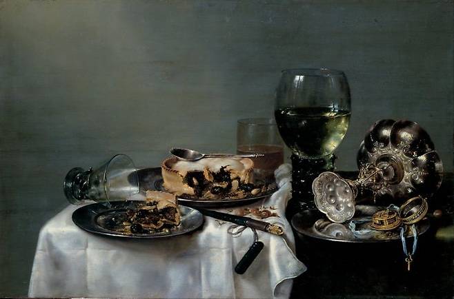 '블랙베리 파이가 있는 아침식사 테이블'(1631), 빌럼 클라스 헤다(Willem Clasz Heda)