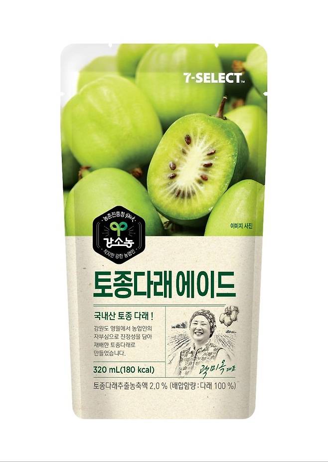 편의점 세븐일레븐에서 구매할 수 있는 영월 토종 다래. 영월군 제공