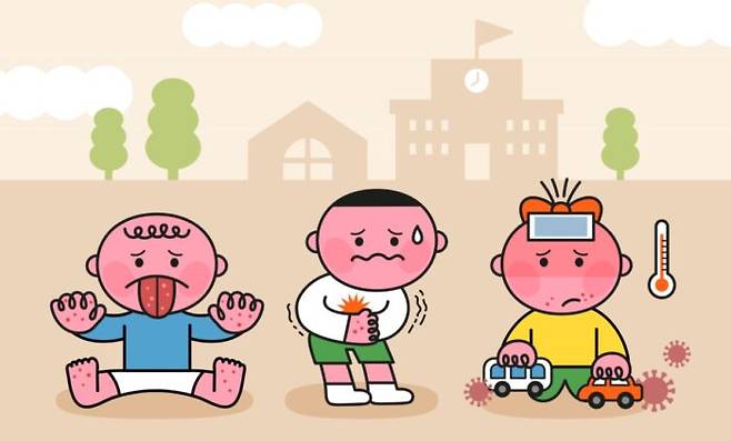수족구병은 0~6세 어린 아이들에게 주로 발생하며 입안, 손, 발 등에 수포성 발진을 일으킨다. [사진=JV_CAS/게티이미지뱅크]