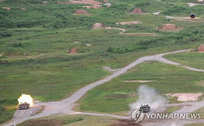 지난해 8월 열린 한미 연합·합동 화력운용훈련 [육군 제공. 연합뉴스 자료사진. 재판매 및 DB 금지] photo@yna.co.kr