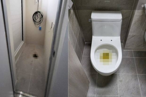 인천 신축아파트에서 나온 인분 흔적. /사진=독자제공, 연합뉴스