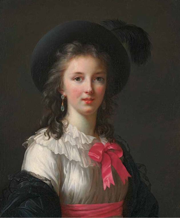 '깃털이 달린 밀짚모자를 쓴 자화상'(1783). /개인소장