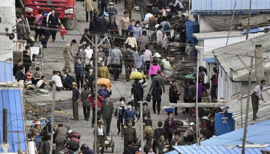 북한 장마당 모습. 연합뉴스