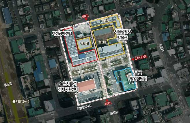 서울시 노원구 공릉동 옛 북부법조단지 항공사진(서울시 제공)