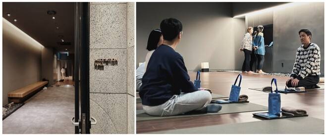 메디테이션홀과 숙암 명상·사운드 슬립 레메디 프로그램 참가자들 / 사진=권효정 여행+기자