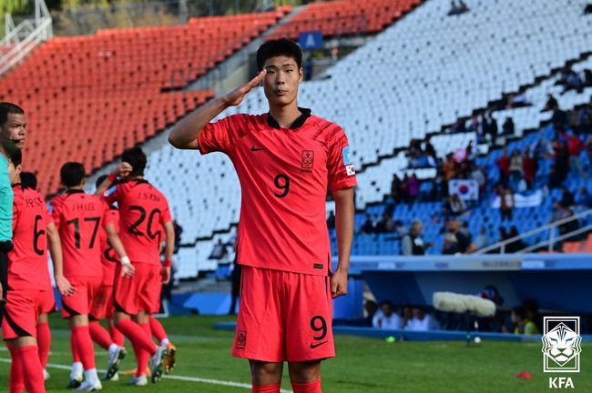 [사진] 김천상무의 이영준 / 대한축구협회.