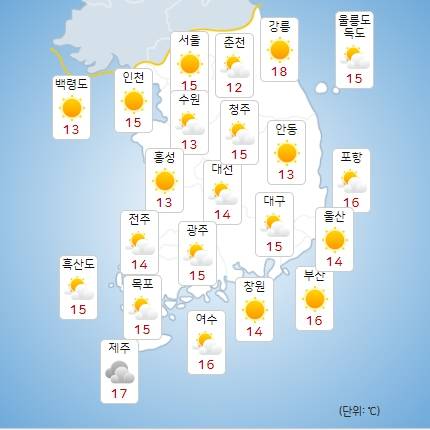 25일 오전 전국날씨