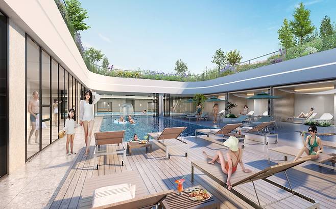 단지 내 약 1만1000㎡(3500여평) 규모에 24시간 토탈 라이프케어 프로그램인 '클럽 포시즌'이 조성된다./사진제공=엠디엠플러스