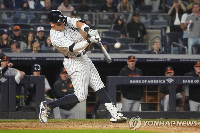 양키스 저지, 9회말 극적 동점포로 리그 홈런 공동 1위  [USA 투데이/로이터=연합뉴스]