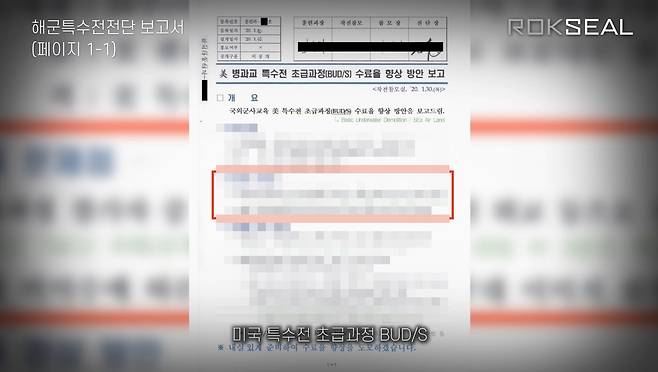 이근 전 해군특수전전단(UDT/SEAL) 대위가이 자신이 운영하는 유튜브 채널에 영상을 올리며 비공개 해군 군사자료를 영상에 포함했다. 이 전 대위는 비공개 군사자료를 영상에 넣으며 문서번호와 결재라인 서명 등 일부만 가림처리하고 문서 내용을 공개했다. 현재 해군은 문서 유출 경위를 파악하고 있다. /유튜브 채널 'ROKSEAL' 갈무리