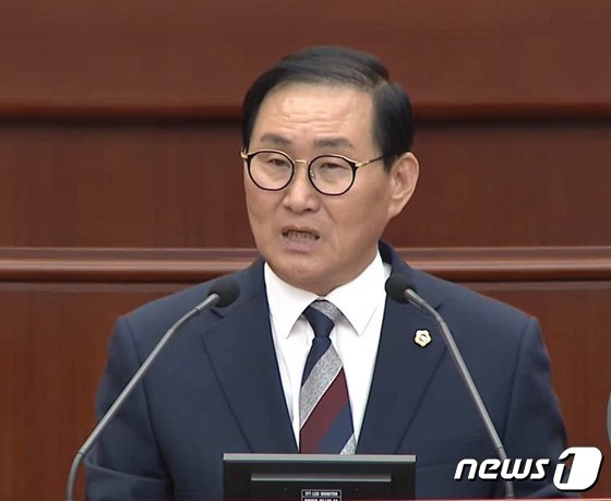 26일 임승식 전북도의원이 임시회에서 5분 발언을 하고 있다.2023.5.26/뉴스1