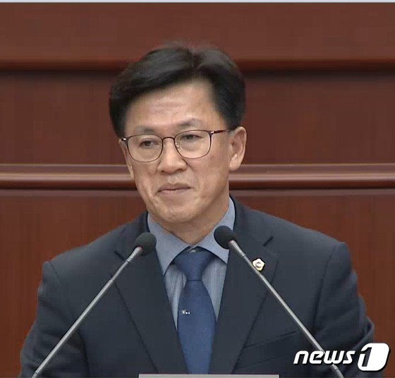 26일 이명연 전북도의원이 임시회에서 5분 발언을 하고 있다.2023.5.26/뉴스1
