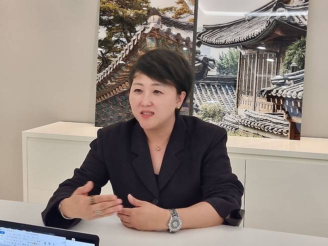 24일 조선비즈와 인터뷰 하는 오영미 럭셔리 비즈니스 그룹(LBG 코리아) 사장. /LBG 제공