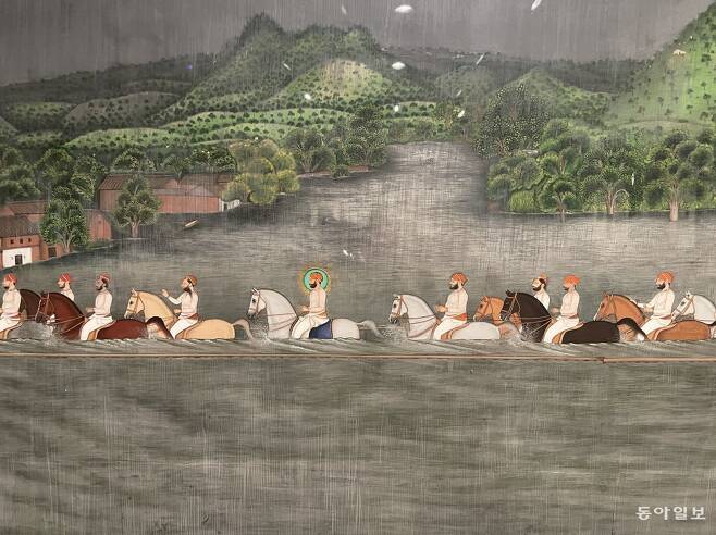 우기(몬순)에 강을 건너는 왕(작품 일부). 1893년 경. 사진: 김민 기자 kimmin@donga.com
