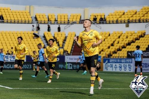 18초 만에 골 넣은 플라나 [한국프로축구연맹 제공. 재판매 및 DB 금지]