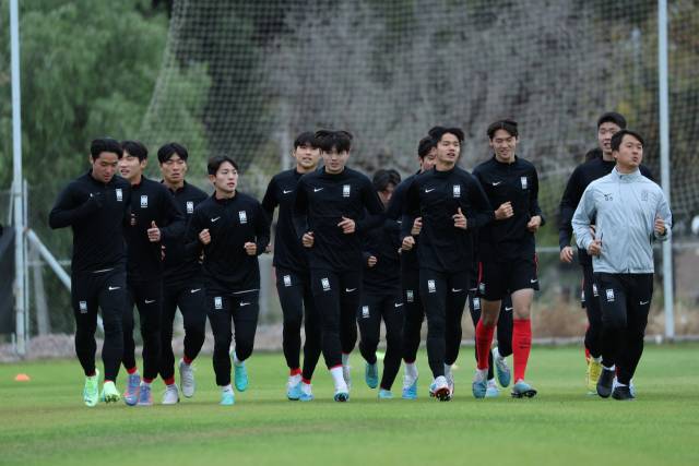 훈련하는 U-20 월드컵 대표팀. 연합뉴스