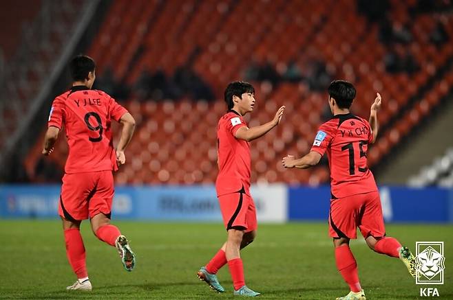 ▲ 김은중 감독이 이끄는 U-20 대표팀 ⓒ대한축구협회