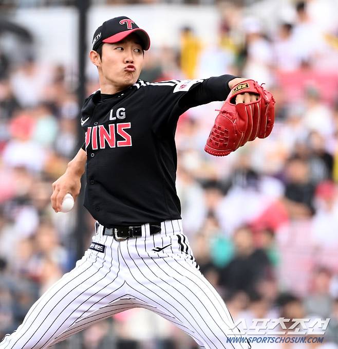 2023 KBO리그 LG 트윈스와 KIA 타이거즈의 경기가 27일 광주 KIA챔피언스필드에서 열렸다. LG 이상규가 역투 하고 있다. 광주=허상욱 기자wook@sportschosun.com/2023.05.27/