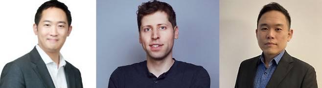 (왼쪽부터) 이준표 소프트뱅크벤처스 대표, 샘 알트만 오픈AI 대표, 조경현 뉴욕대 교수. (사진=소프트뱅크벤처스 제공)