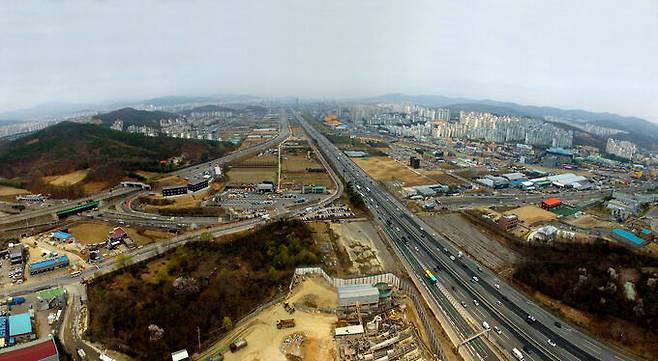 용인시 기흥구 보정동 일대 플랫폼시티 사업 대상지 전경. 용인시 제공