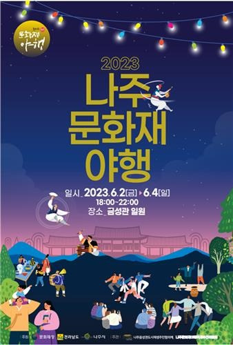 6월 2일~4일 사흘 간 나주읍성 일원에서 열리는 '나주문화재 야행(夜行)' 축제 포스터 ⓒ나주시