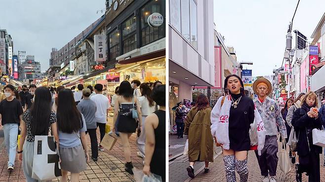 사진출처= (왼쪽) 홍대신문,  (오른쪽) una vida de viaje