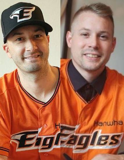 버치 스미스(왼쪽), 브라이언 오그레디. ⓒ한화 이글스