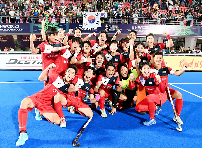 지난 1월, 2023 하키 월드컵에서 8강에 오른 한국 남자 필드하키 대표팀, 서울시하키협회