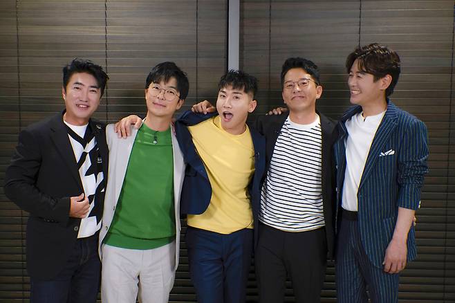 (왼쪽부터) 장동민, 홍인규, 유세윤, 김준호, 김대희/ 사진=MBN, 채널S, 라이프타임 '니돈내산 독박투어' 제공