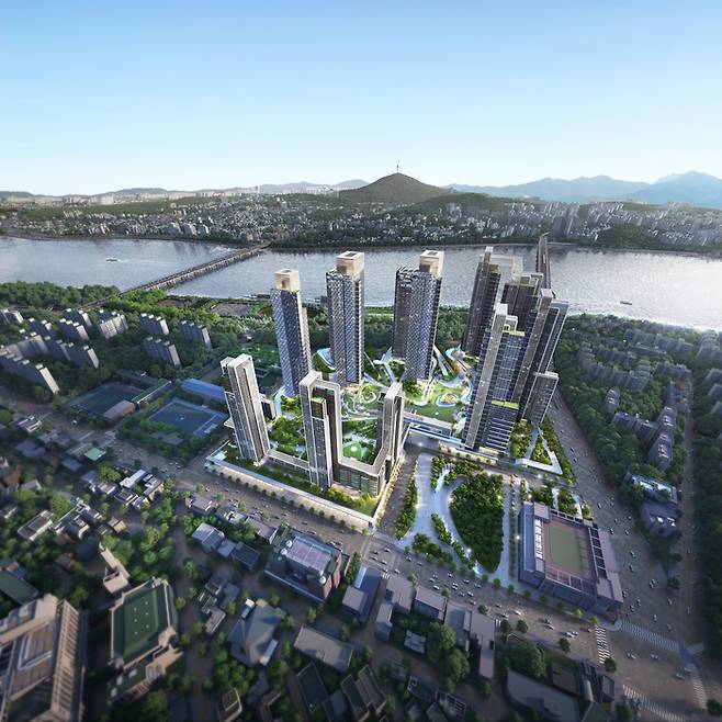 ANU 컨소시엄이 설계한 압구정2구역 재건축 조감도