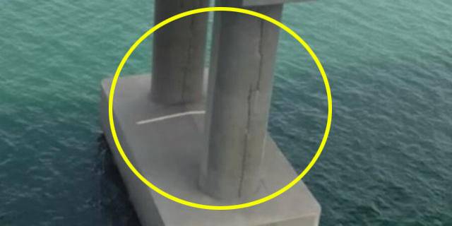 ‘푸틴의 자존심’ 크림대교에 균열 발생…기둥에 ‘금이 쩍쩍’ / 사진=크림스키 비테르 텔레그램