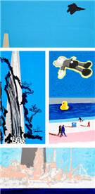 손기환, <석촌호수-상념>, 캔버스에 아크릴 물감, 2022